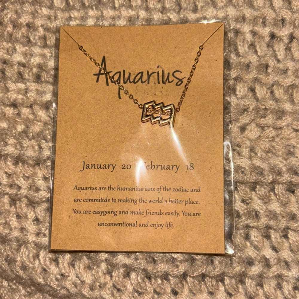 Brand new Aquarius ♒️ necklace